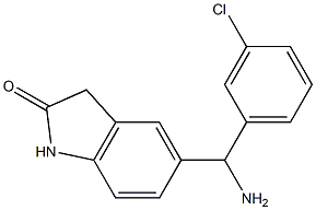 5-[amino(3-chlorophenyl)methyl]-2,3-dihydro-1H-indol-2-one Struktur