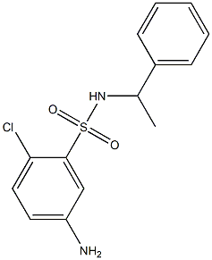 5-amino-2-chloro-N-(1-phenylethyl)benzene-1-sulfonamide Struktur