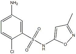 5-amino-2-chloro-N-(3-methyl-1,2-oxazol-5-yl)benzene-1-sulfonamide Struktur