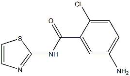 5-amino-2-chloro-N-1,3-thiazol-2-ylbenzamide Struktur