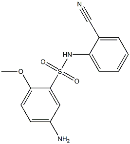 5-amino-N-(2-cyanophenyl)-2-methoxybenzene-1-sulfonamide Struktur