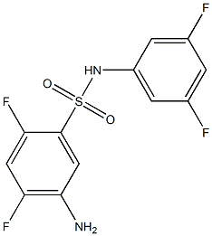 5-amino-N-(3,5-difluorophenyl)-2,4-difluorobenzene-1-sulfonamide Struktur