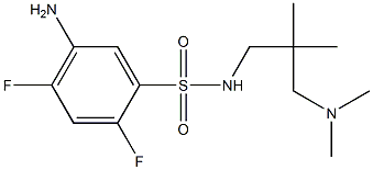 5-amino-N-{2-[(dimethylamino)methyl]-2-methylpropyl}-2,4-difluorobenzene-1-sulfonamide Struktur