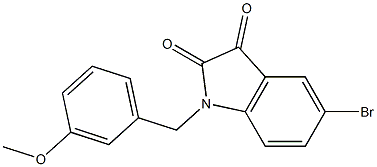 5-bromo-1-[(3-methoxyphenyl)methyl]-2,3-dihydro-1H-indole-2,3-dione Struktur