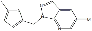 5-bromo-1-[(5-methylthien-2-yl)methyl]-1H-pyrazolo[3,4-b]pyridine Struktur