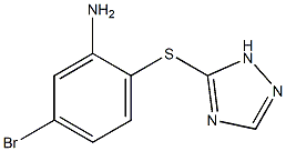 5-bromo-2-(1H-1,2,4-triazol-5-ylsulfanyl)aniline Struktur