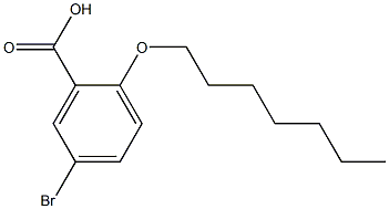 5-bromo-2-(heptyloxy)benzoic acid Struktur