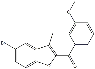 5-bromo-2-[(3-methoxyphenyl)carbonyl]-3-methyl-1-benzofuran Struktur