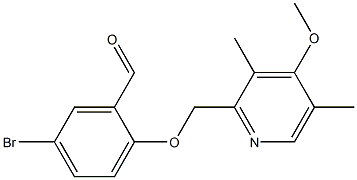 5-bromo-2-[(4-methoxy-3,5-dimethylpyridin-2-yl)methoxy]benzaldehyde Struktur