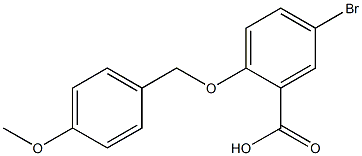 5-bromo-2-[(4-methoxyphenyl)methoxy]benzoic acid Struktur