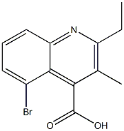 5-bromo-2-ethyl-3-methylquinoline-4-carboxylic acid Struktur