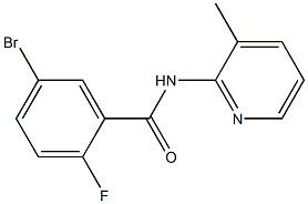 5-bromo-2-fluoro-N-(3-methylpyridin-2-yl)benzamide Struktur