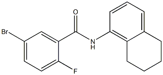 5-bromo-2-fluoro-N-(5,6,7,8-tetrahydronaphthalen-1-yl)benzamide Struktur