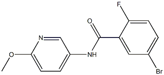 5-bromo-2-fluoro-N-(6-methoxypyridin-3-yl)benzamide Struktur