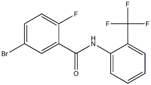 5-bromo-2-fluoro-N-[2-(trifluoromethyl)phenyl]benzamide Struktur