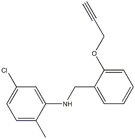 5-chloro-2-methyl-N-{[2-(prop-2-yn-1-yloxy)phenyl]methyl}aniline Struktur