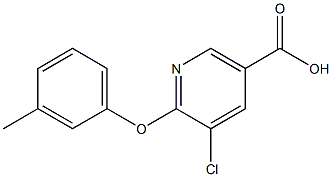 5-chloro-6-(3-methylphenoxy)nicotinic acid Struktur