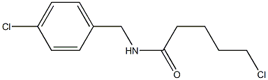 5-chloro-N-[(4-chlorophenyl)methyl]pentanamide Struktur