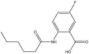 5-fluoro-2-hexanamidobenzoic acid Struktur