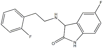 5-fluoro-3-{[2-(2-fluorophenyl)ethyl]amino}-2,3-dihydro-1H-indol-2-one Struktur