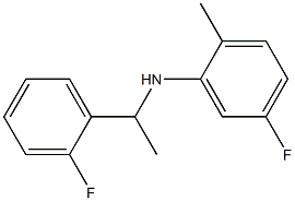 5-fluoro-N-[1-(2-fluorophenyl)ethyl]-2-methylaniline Struktur