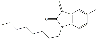 5-methyl-1-octyl-2,3-dihydro-1H-indole-2,3-dione Struktur