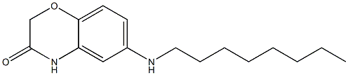 6-(octylamino)-3,4-dihydro-2H-1,4-benzoxazin-3-one Struktur