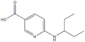 6-(pentan-3-ylamino)pyridine-3-carboxylic acid Struktur