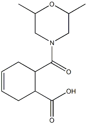 6-[(2,6-dimethylmorpholin-4-yl)carbonyl]cyclohex-3-ene-1-carboxylic acid Struktur