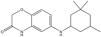 6-[(3,3,5-trimethylcyclohexyl)amino]-3,4-dihydro-2H-1,4-benzoxazin-3-one Struktur