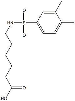 6-[(3,4-dimethylbenzene)sulfonamido]hexanoic acid Struktur