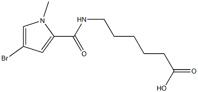 6-[(4-bromo-1-methyl-1H-pyrrol-2-yl)formamido]hexanoic acid Struktur