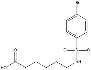 6-[(4-bromobenzene)sulfonamido]hexanoic acid Struktur