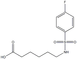 6-[(4-fluorobenzene)sulfonamido]hexanoic acid Struktur