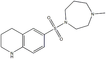 6-[(4-methyl-1,4-diazepane-1-)sulfonyl]-1,2,3,4-tetrahydroquinoline Struktur