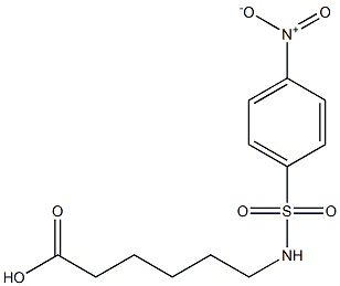 6-[(4-nitrobenzene)sulfonamido]hexanoic acid Struktur