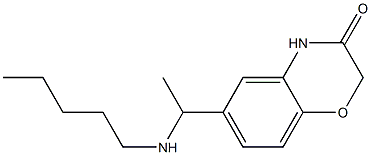 6-[1-(pentylamino)ethyl]-3,4-dihydro-2H-1,4-benzoxazin-3-one Struktur