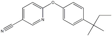 6-[4-(2-methylbutan-2-yl)phenoxy]pyridine-3-carbonitrile Struktur