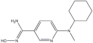 6-[cyclohexyl(methyl)amino]-N'-hydroxypyridine-3-carboximidamide Struktur