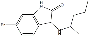 6-bromo-3-(pentan-2-ylamino)-2,3-dihydro-1H-indol-2-one Struktur