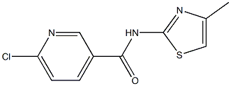 6-chloro-N-(4-methyl-1,3-thiazol-2-yl)pyridine-3-carboxamide Struktur