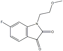 6-fluoro-1-(2-methoxyethyl)-2,3-dihydro-1H-indole-2,3-dione Struktur