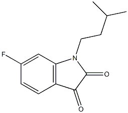 6-fluoro-1-(3-methylbutyl)-2,3-dihydro-1H-indole-2,3-dione Struktur