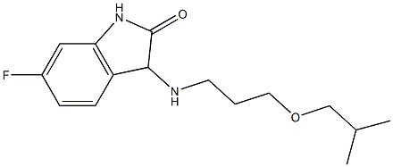 6-fluoro-3-{[3-(2-methylpropoxy)propyl]amino}-2,3-dihydro-1H-indol-2-one Struktur