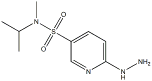 6-hydrazinyl-N-methyl-N-(propan-2-yl)pyridine-3-sulfonamide Struktur