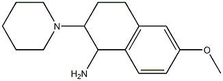 6-methoxy-2-(piperidin-1-yl)-1,2,3,4-tetrahydronaphthalen-1-amine Struktur