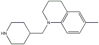 6-methyl-1-(piperidin-4-ylmethyl)-1,2,3,4-tetrahydroquinoline Struktur