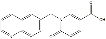 6-oxo-1-(quinolin-6-ylmethyl)-1,6-dihydropyridine-3-carboxylic acid Struktur