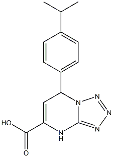 7-[4-(propan-2-yl)phenyl]-4H,7H-[1,2,3,4]tetrazolo[1,5-a]pyrimidine-5-carboxylic acid Struktur