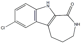 7-chloro-1H,2H,3H,4H,5H,10H-azepino[3,4-b]indol-1-one Struktur